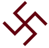 The swastika icon is used throughout the website to identify content relating to the German Occupation